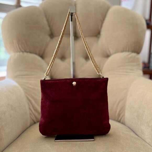 VTG Auth RUTH E SALTZ Iconic COUGAR HEAD Genuine Suede Circa 1980's Bag - Picture 7 of 9